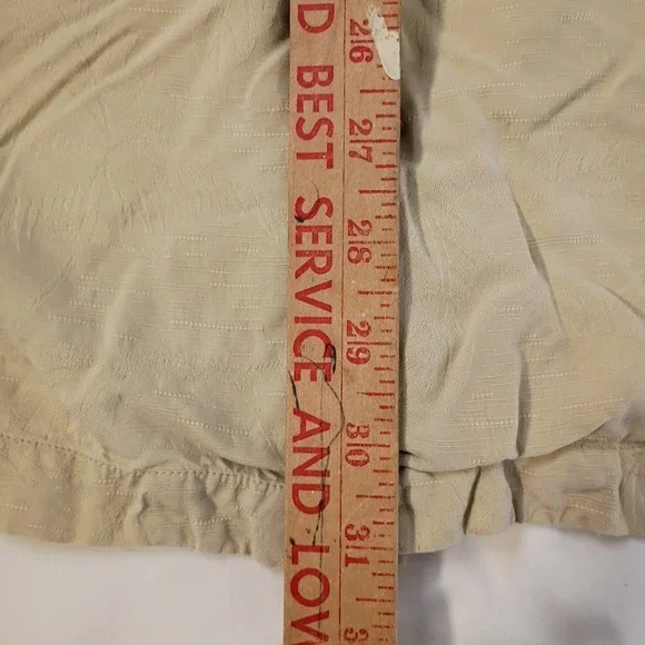 Tommy Bahama Shirt Mens Medium Beige Silk Floral Pocket Camp Relax Casual Resort - Picture 7 of 9